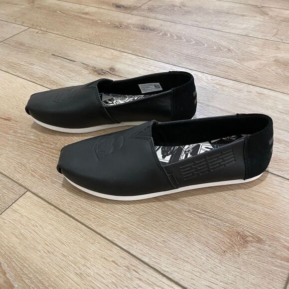 TOMS X Star Wars Black Leather Darth Vader / Storm Trooper Ladies Size 7.5 ✅NEW✅ - Picture 4 of 8